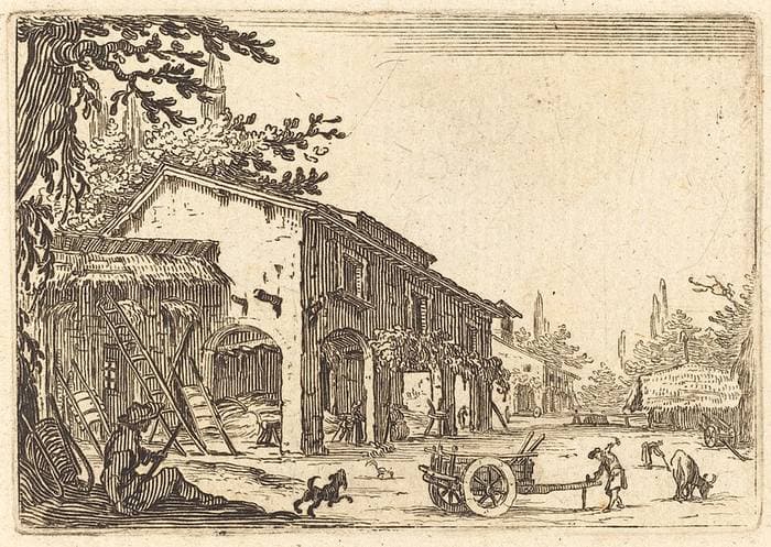 Courtyard of a Farm — Jacques Callot