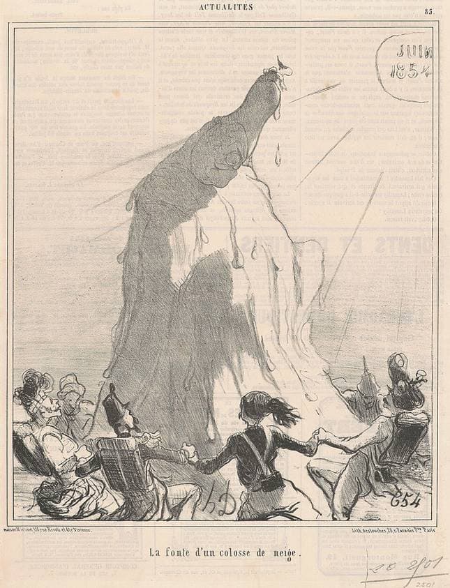 La fonte d'un colosse de neige — Honoré Daumier