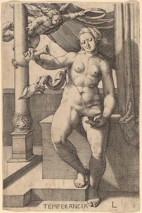 Temperancia (Temperance) — Lucas van Leyden