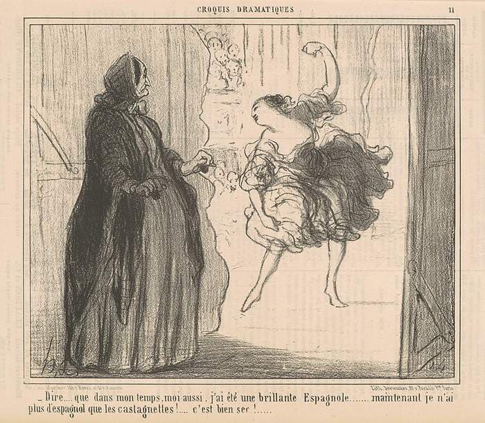 Dire que dans mon temps, moi aussi ... — Honoré Daumier