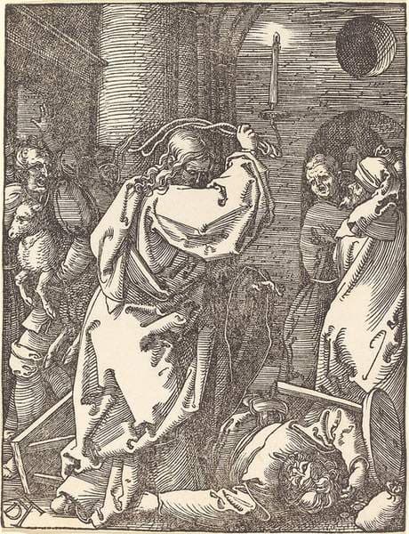 Christ Expelling the Moneylenders from the Temple — Albrecht Dürer