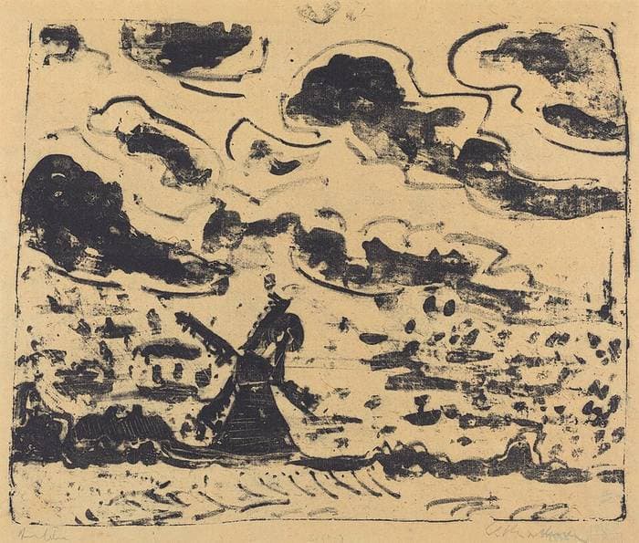 Windmill near Burg on Fehmarn — Ernst Ludwig Kirchner