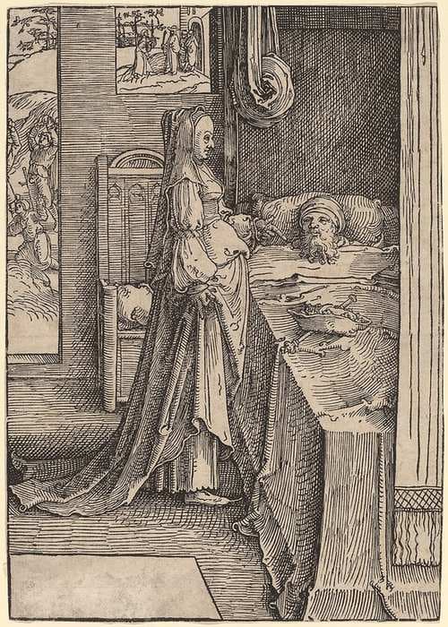 Jezebel Promising Naboth's Vineyard to King Ahab — Lucas van Leyden