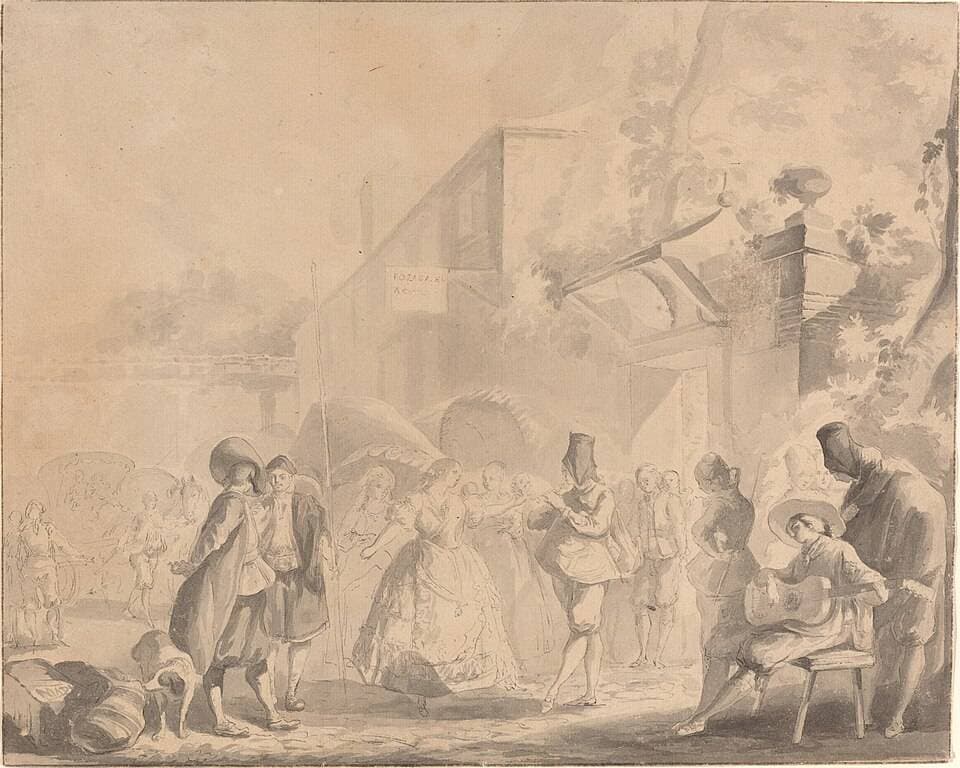 Dance in a Village Square — Luis Paret y Alcázar
