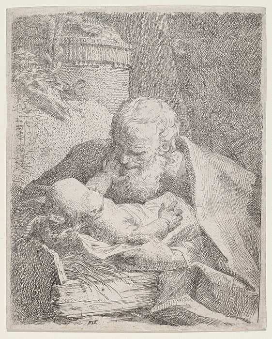 Saint Joseph with the Christ Child — Paul Troger