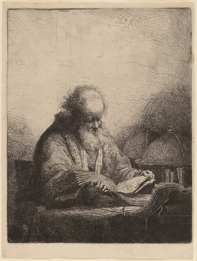 An Old Man Reading — Ferdinand Bol