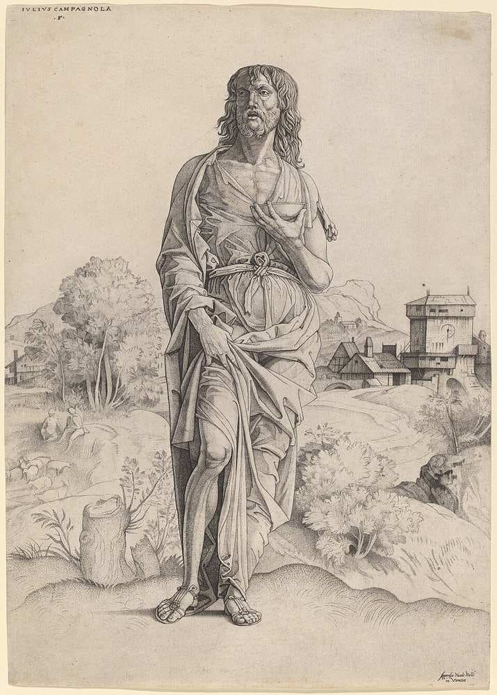 Saint John the Baptist — Giulio Campagnola
