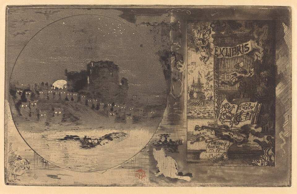 Le Château des hiboux (Castle of the Owls) — Félix-Hilaire Buhot