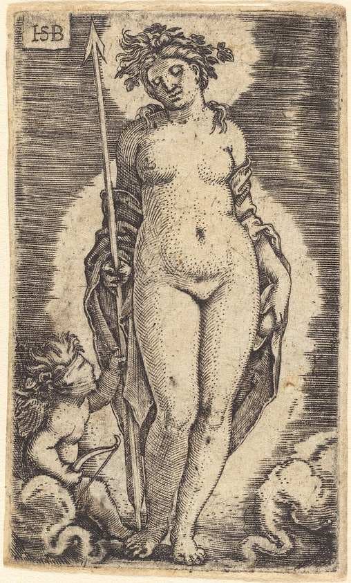 Venus and Cupid — Sebald Beham