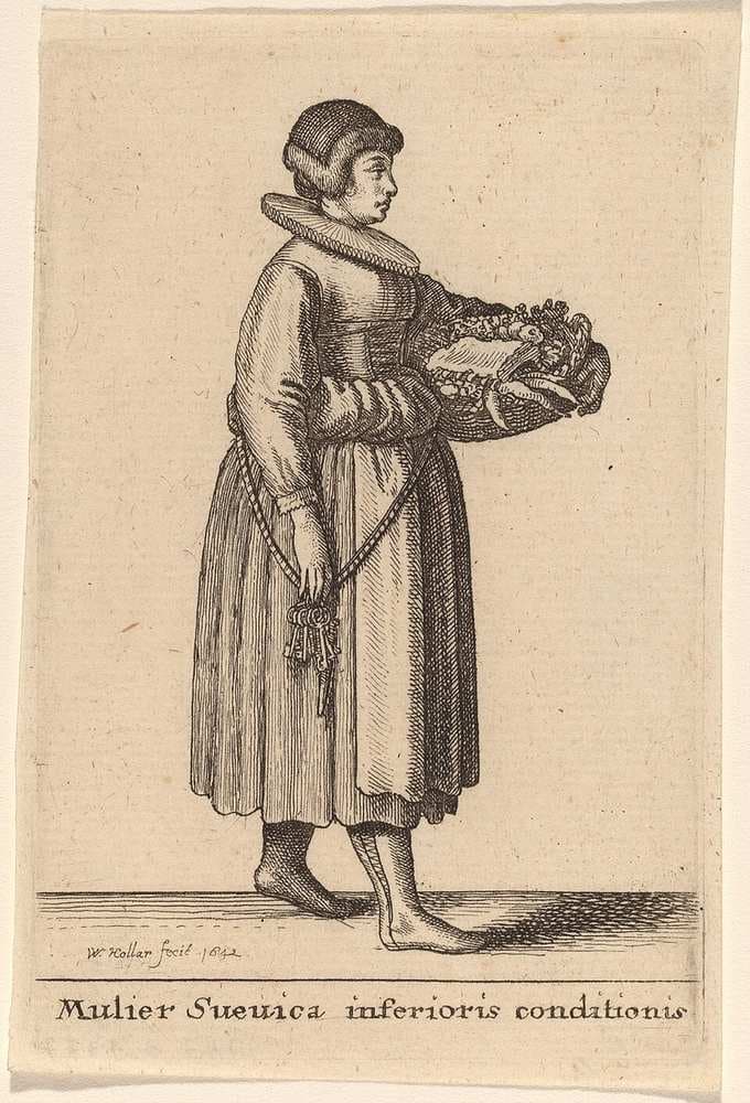 Mulier Svevica Inferioris Conditionis — Wenceslaus Hollar