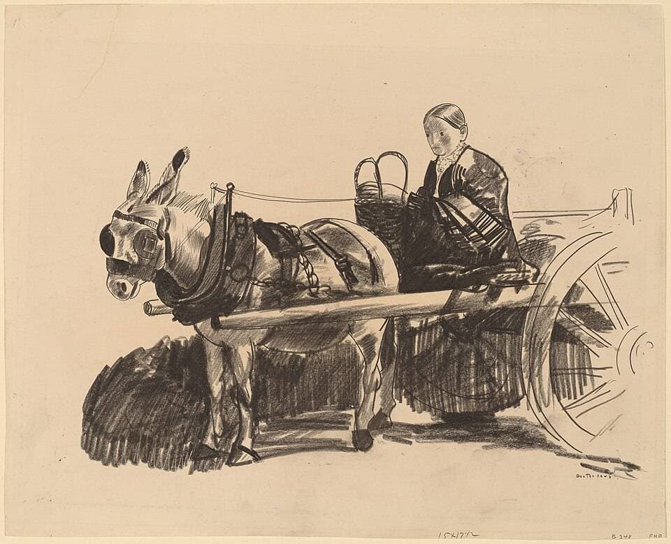 The Donkey Cart — George Bellows