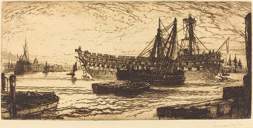 Breaking Up of the Agamemnon — Francis Seymour Haden