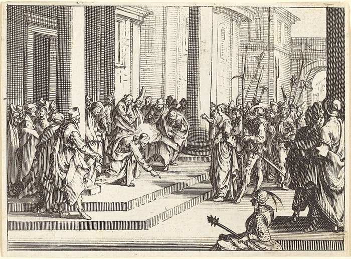 Christ and the Woman Taken in Adultery — Jacques Callot