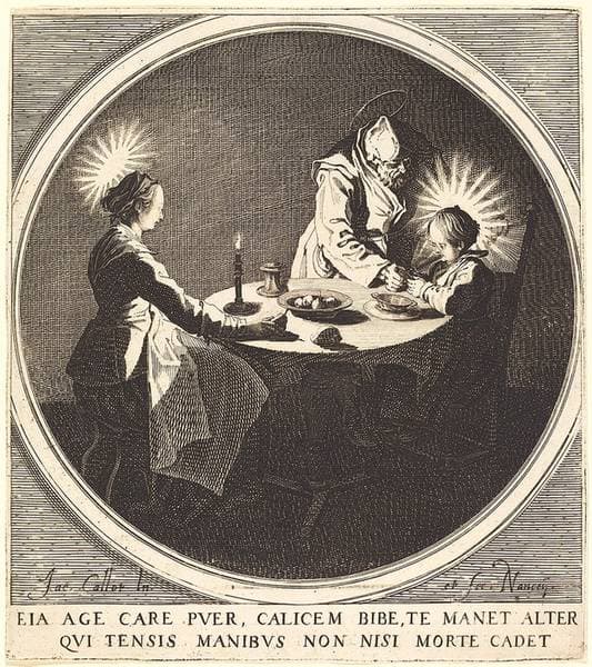 The Holy Family at Table — Jacques Callot