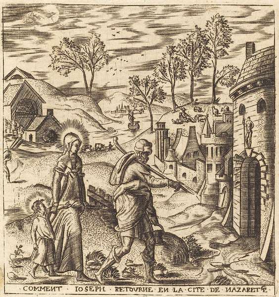 Joseph, Mary and Jesus Returning to Nazareth — Léonard Gaultier