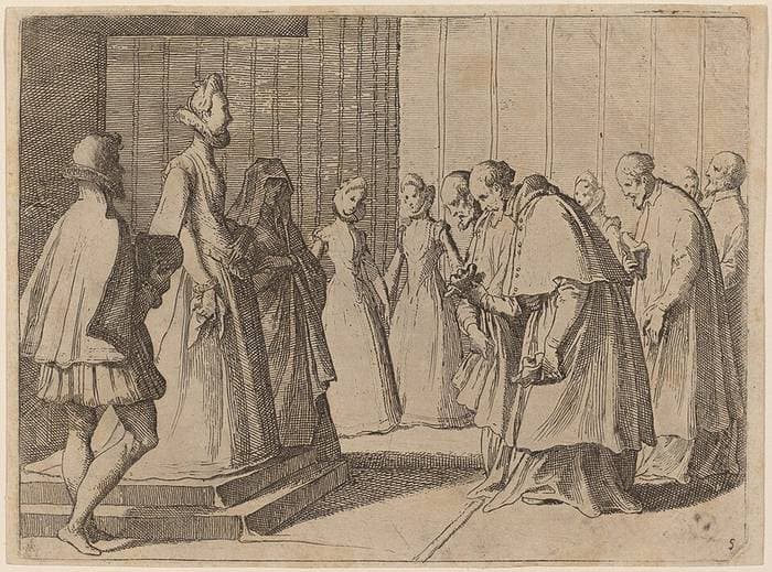 Margaret of Austria Receiving the Homage of Cardinals and Prelates — Raffaello Schiaminossi