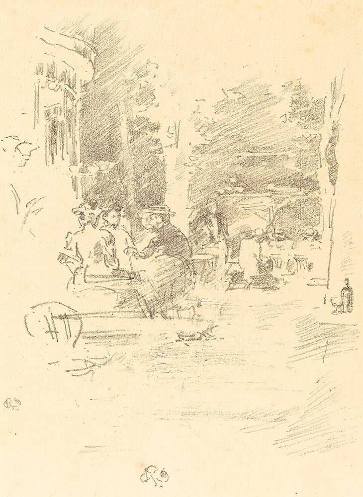The Little Café au Bois — James Abbott McNeill Whistler