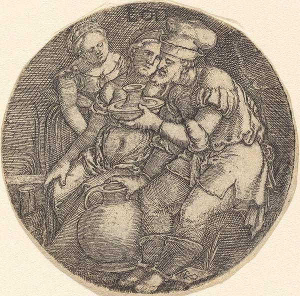 Lot and His Daughters — Sebald Beham