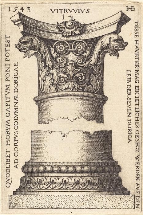 Capital and Base of a Column — Sebald Beham