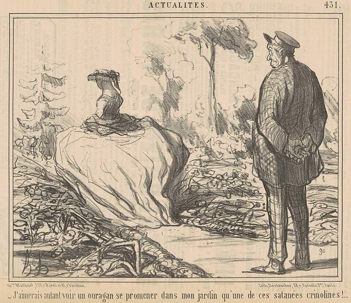 J'aimerais autant voir un ouragan ... — Honoré Daumier