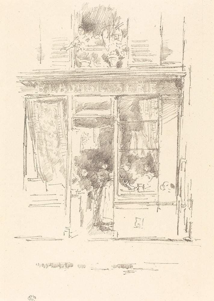 The Laundress: "La Blanchisseuse de la Place Dauphine" — James Abbott McNeill Whistler