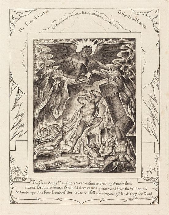 The Destruction of Job's Sons — William Blake