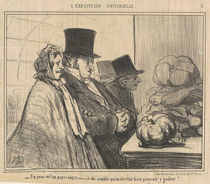 Un jour ou l'on paye cinq francs — Honoré Daumier