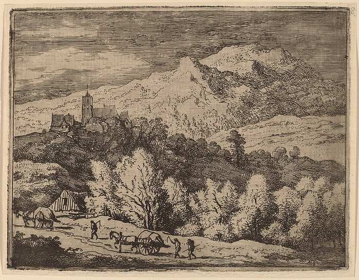Two Carts — Allaert van Everdingen