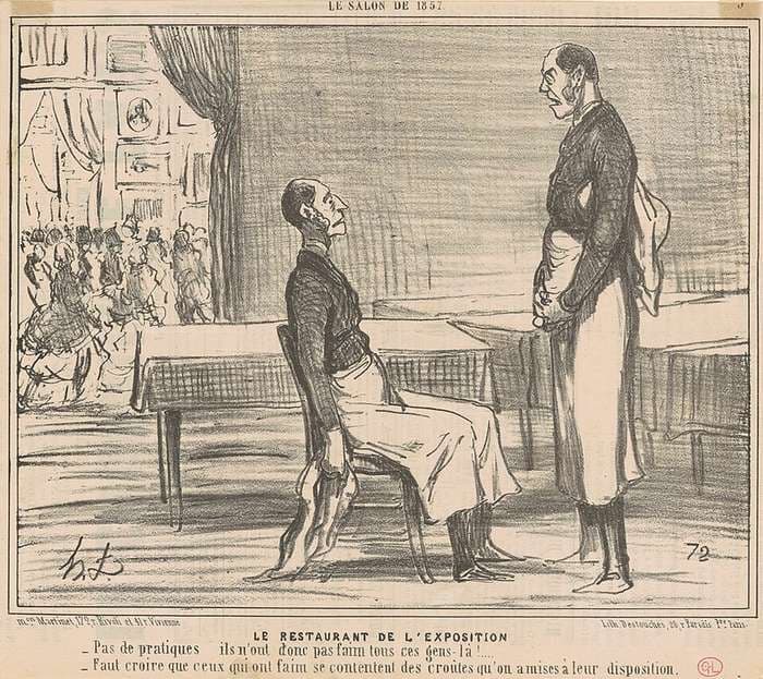 Le restaurant de l'exposition — Honoré Daumier