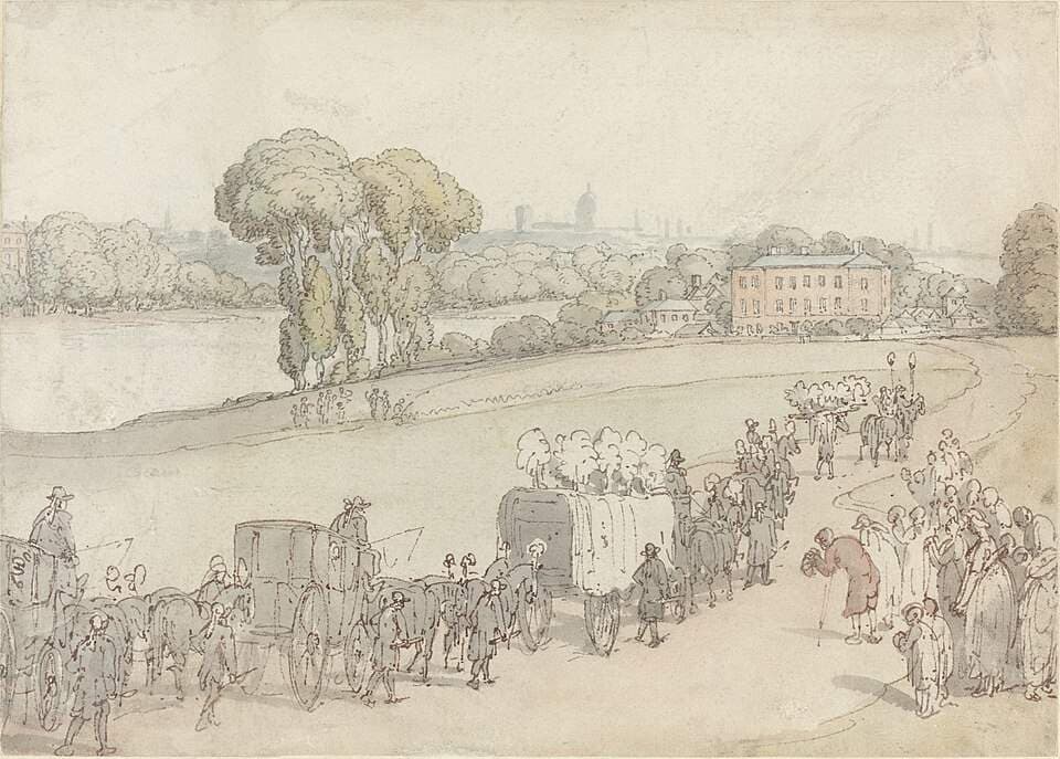 A Funeral Procession — Thomas Rowlandson