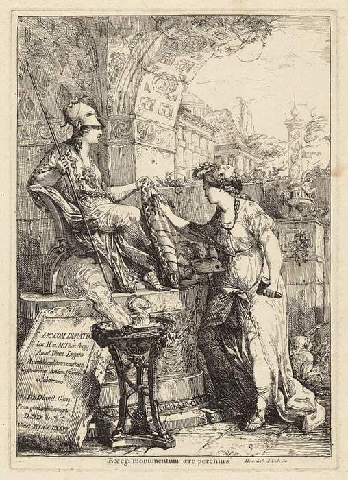Exegi Monumentum (Art Inscribing Minerva's Shield) — Giovanni David