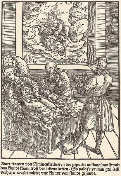 Ainer frawen von Stainerkirchen ... — Master of the Miracles of Mariazell