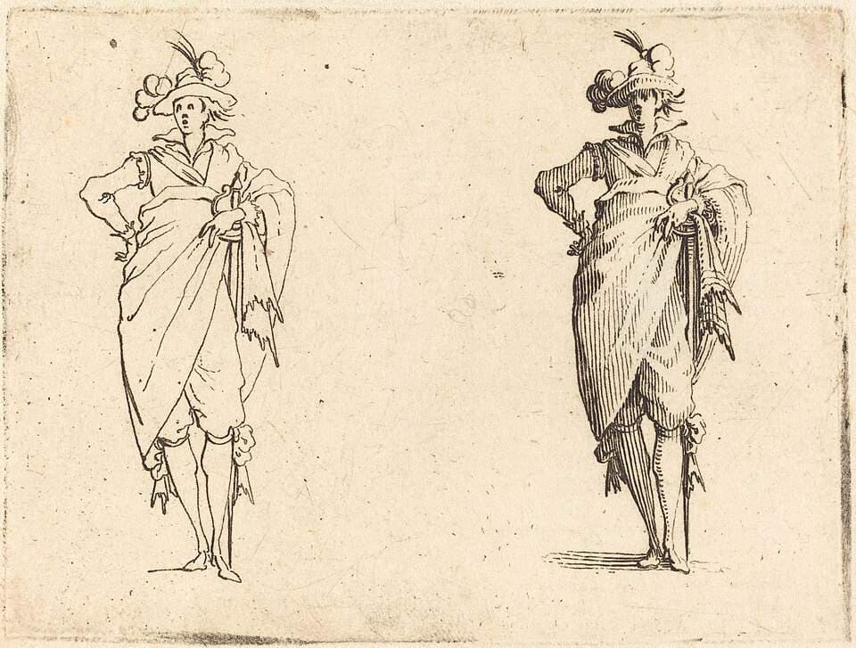 Gentleman Viewed from the Front with Hand on Hip — Jacques Callot