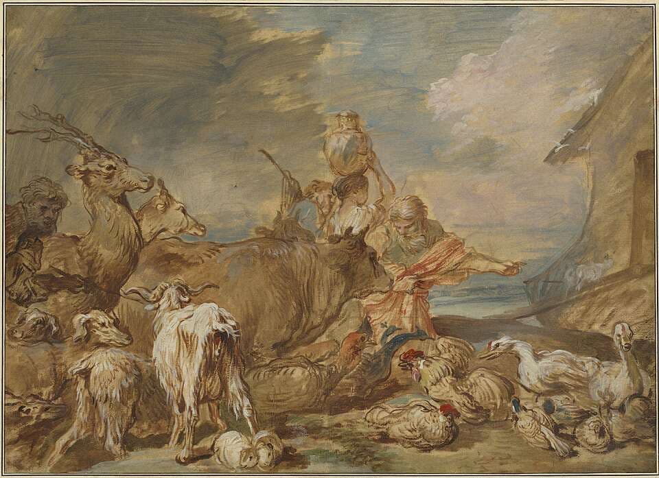 Noah Leading the Animals into the Ark — Giovanni Benedetto Castiglione
