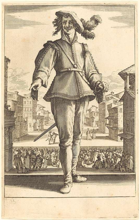 Il Capitano, or L'Innamorato — Jacques Callot