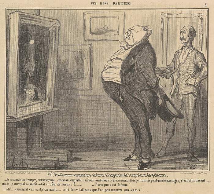 M. Prudhomme visitant les ateliers ... — Honoré Daumier