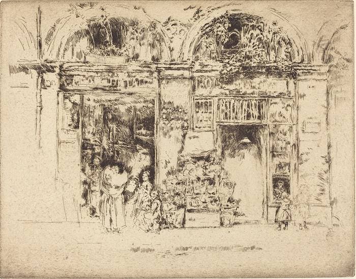 Sunflowers, Rue des Beaux-Arts — James Abbott McNeill Whistler