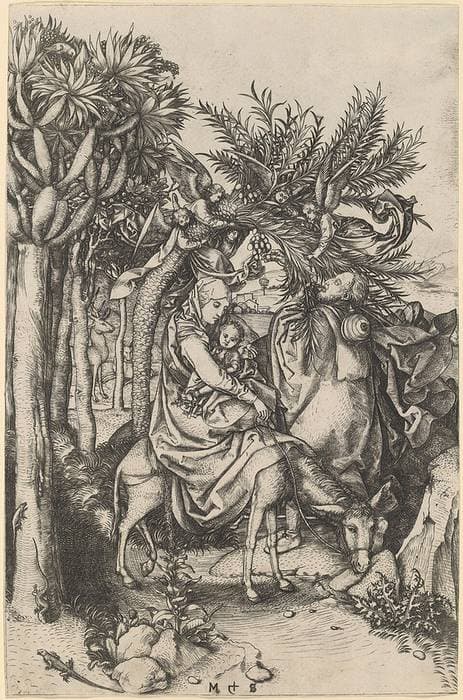 The Flight into Egypt — Martin Schongauer