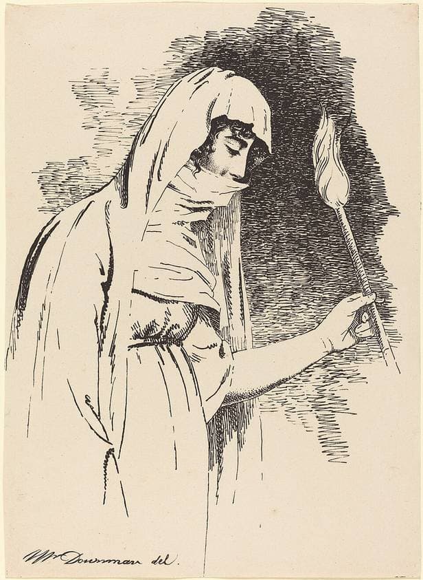 Oriental Woman, Holding a Torch — John Downman
