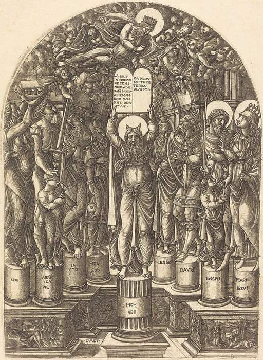 Moses Surrounded by the Patriarchs — Jean Duvet