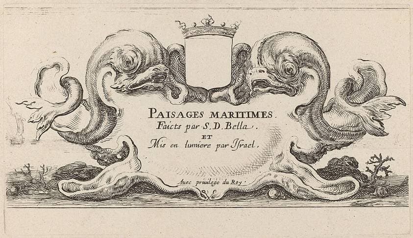 Title Page for "Paysages maritimes" — Stefano Della Bella