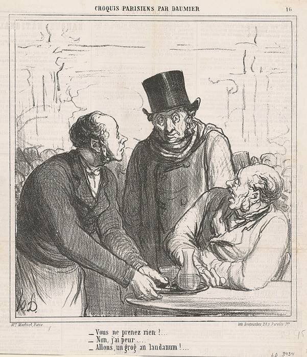 Vous ne prenez rien? — Honoré Daumier