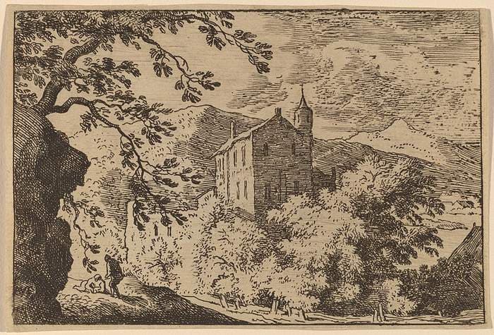 Large House with a Turret — Allaert van Everdingen