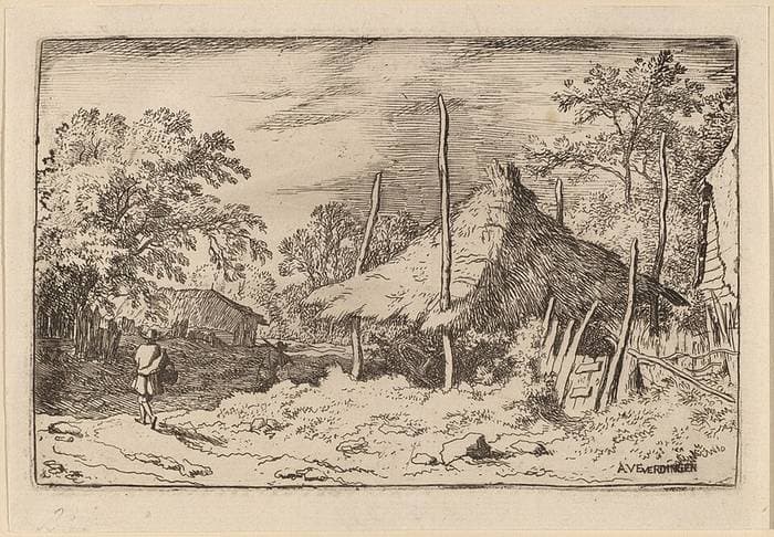Wheel underneath the Hay Barn — Allaert van Everdingen