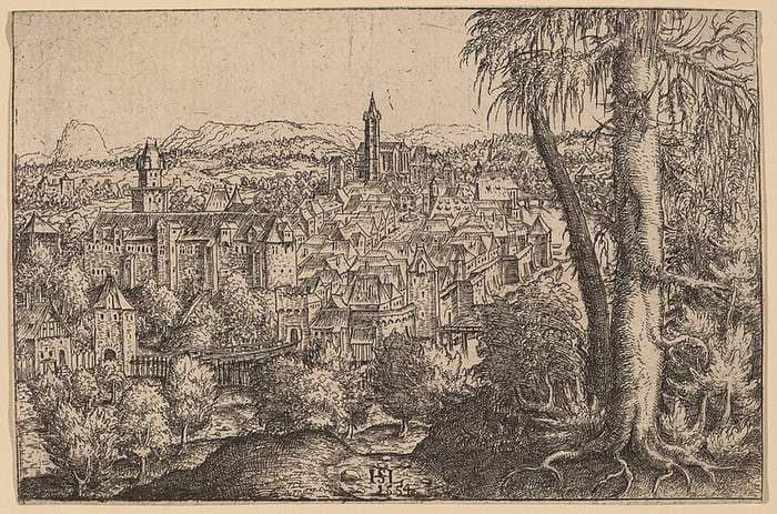View of Steyr on Enns — Hanns Lautensack