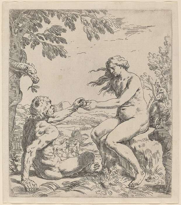 Adam and Eve — Simone Cantarini