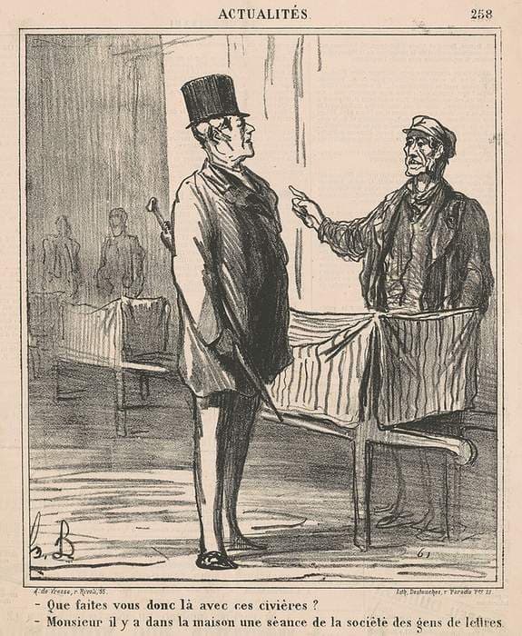 Que faites-vous donc la avec ces civières — Honoré Daumier