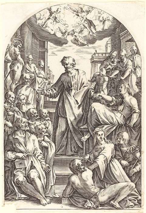 Peter Raising Tabitha — Jacques Callot