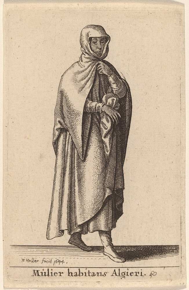 Mulier Habitans Algieri — Wenceslaus Hollar