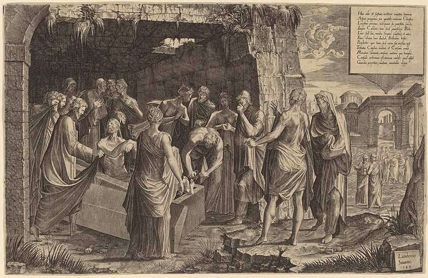 The Raising of Lazarus — Lambert Suavius